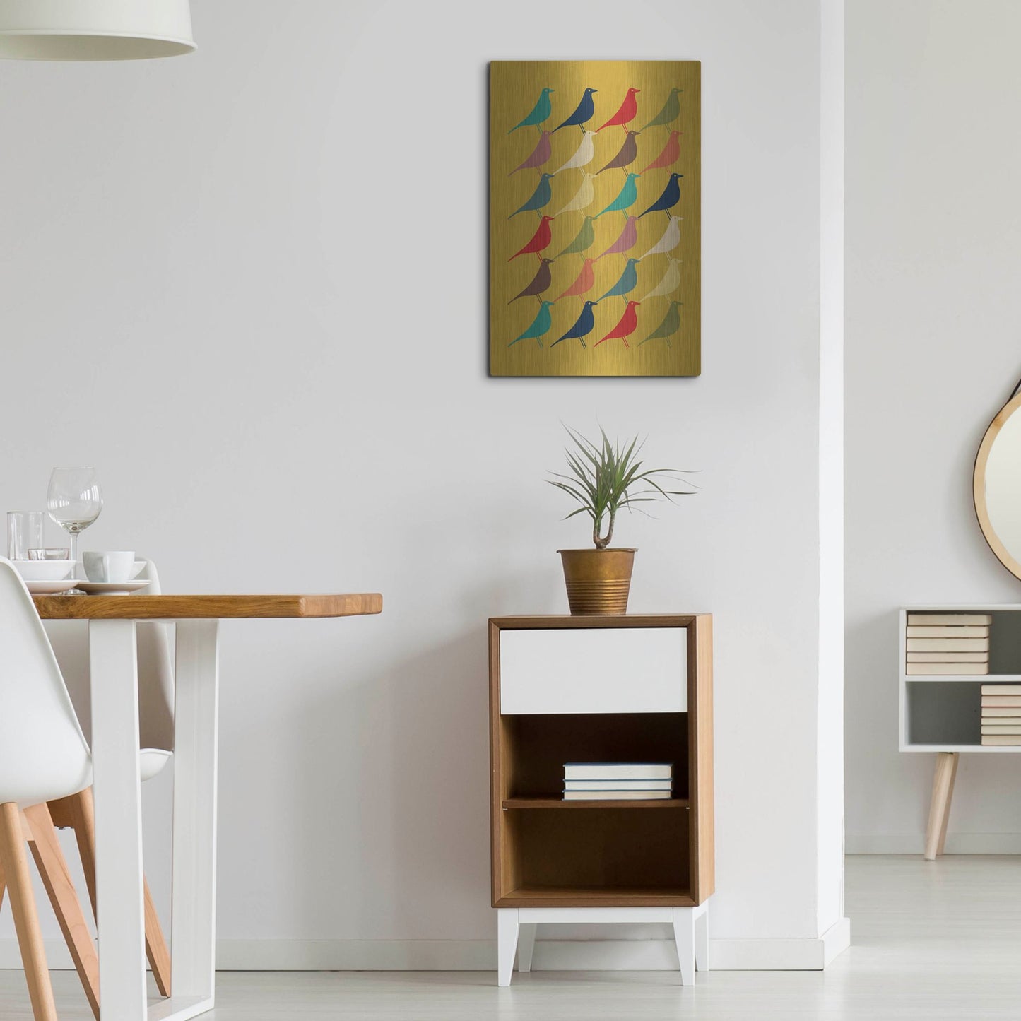 Luxe Metal Art 'Mid Century Modern 8' by Gary Williams, Metal Wall Art,16x24