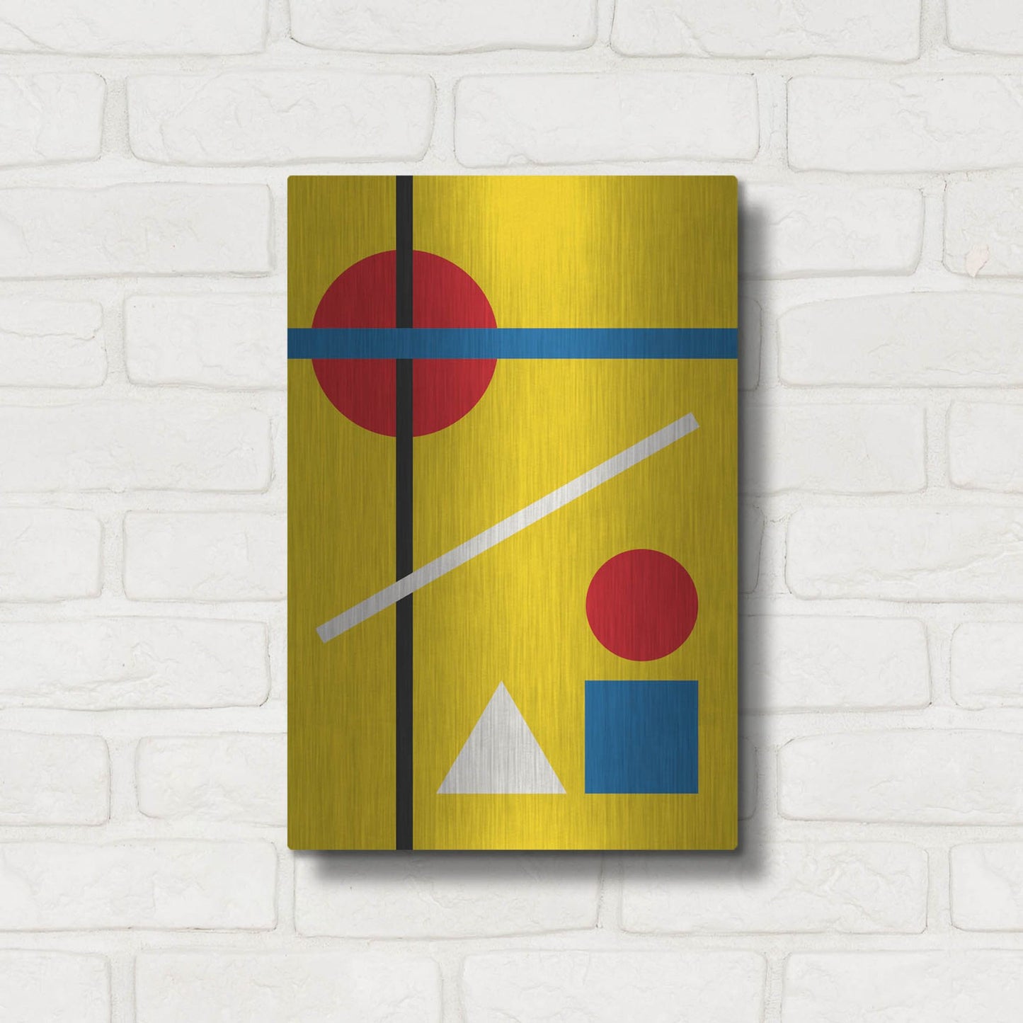 Luxe Metal Art 'Bauhaus 4' by Gary Williams, Metal Wall Art,12x16