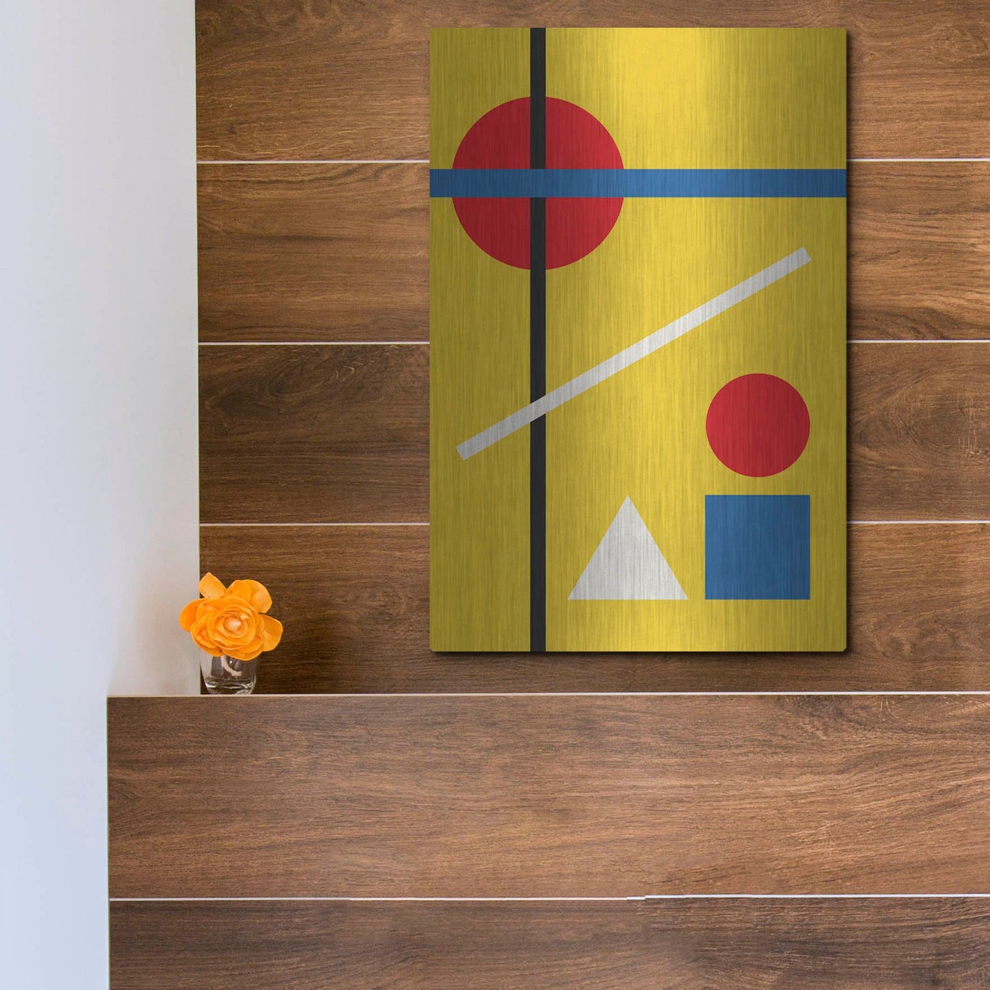 Luxe Metal Art 'Bauhaus 4' by Gary Williams, Metal Wall Art,12x16