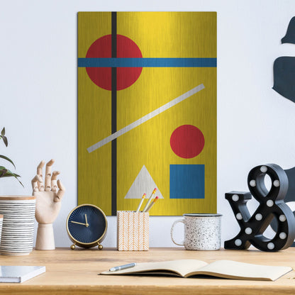 Luxe Metal Art 'Bauhaus 4' by Gary Williams, Metal Wall Art,12x16