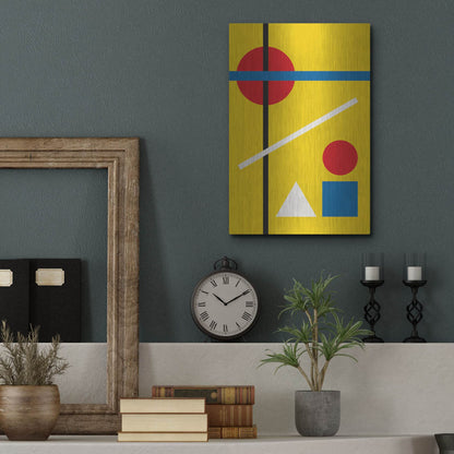 Luxe Metal Art 'Bauhaus 4' by Gary Williams, Metal Wall Art,12x16