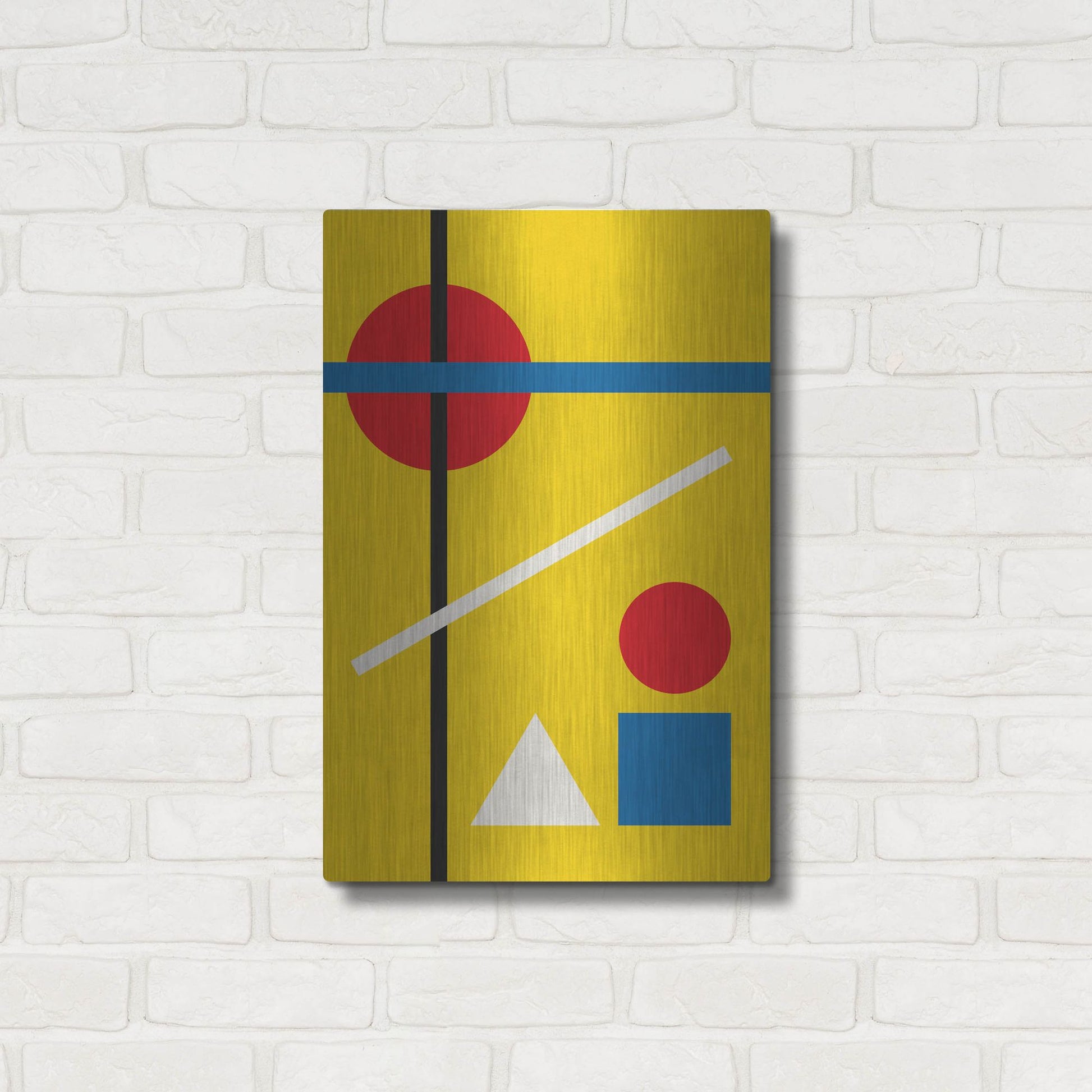 Luxe Metal Art 'Bauhaus 4' by Gary Williams, Metal Wall Art,16x24