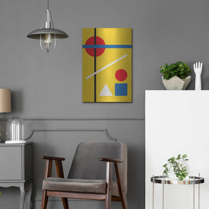 Luxe Metal Art 'Bauhaus 4' by Gary Williams, Metal Wall Art,16x24