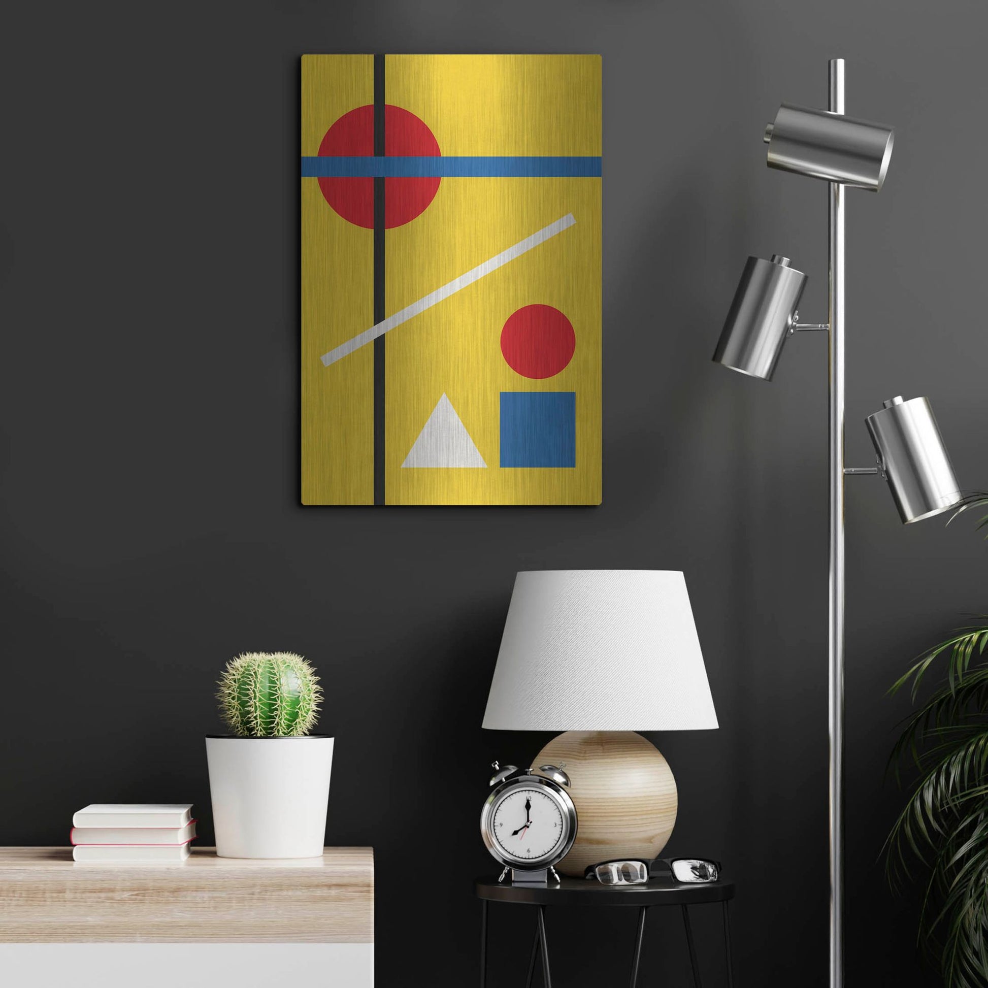 Luxe Metal Art 'Bauhaus 4' by Gary Williams, Metal Wall Art,16x24