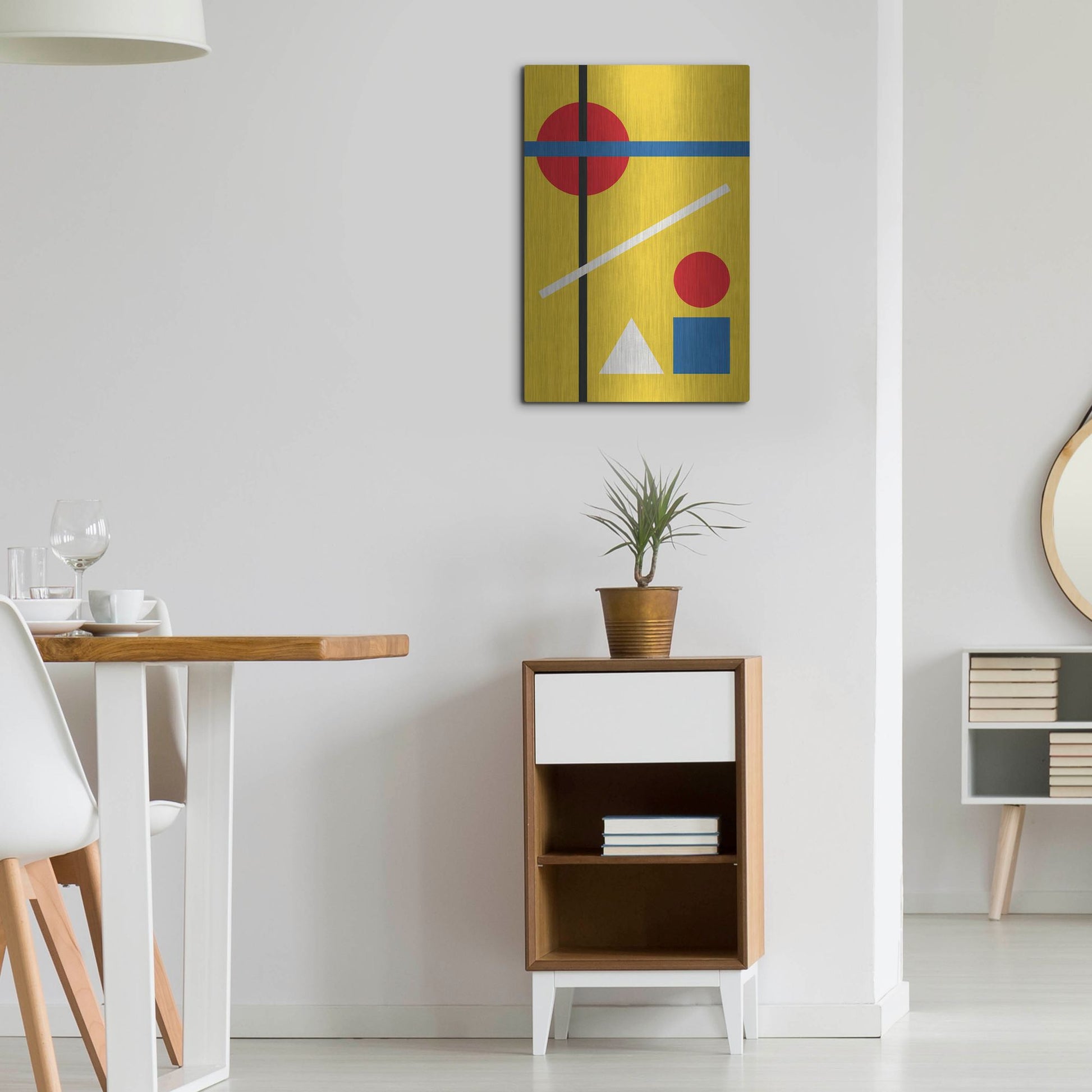 Luxe Metal Art 'Bauhaus 4' by Gary Williams, Metal Wall Art,16x24