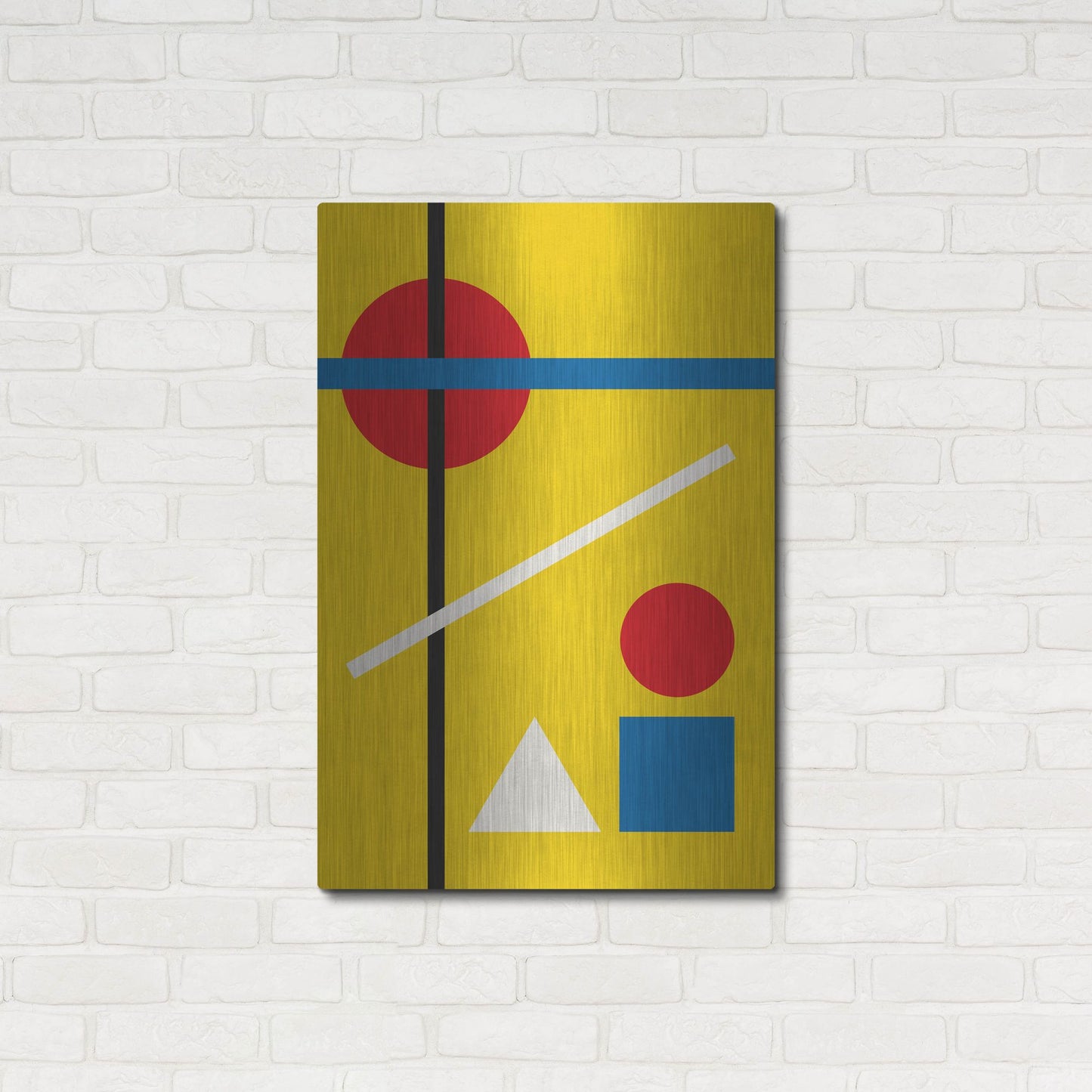 Luxe Metal Art 'Bauhaus 4' by Gary Williams, Metal Wall Art,24x36