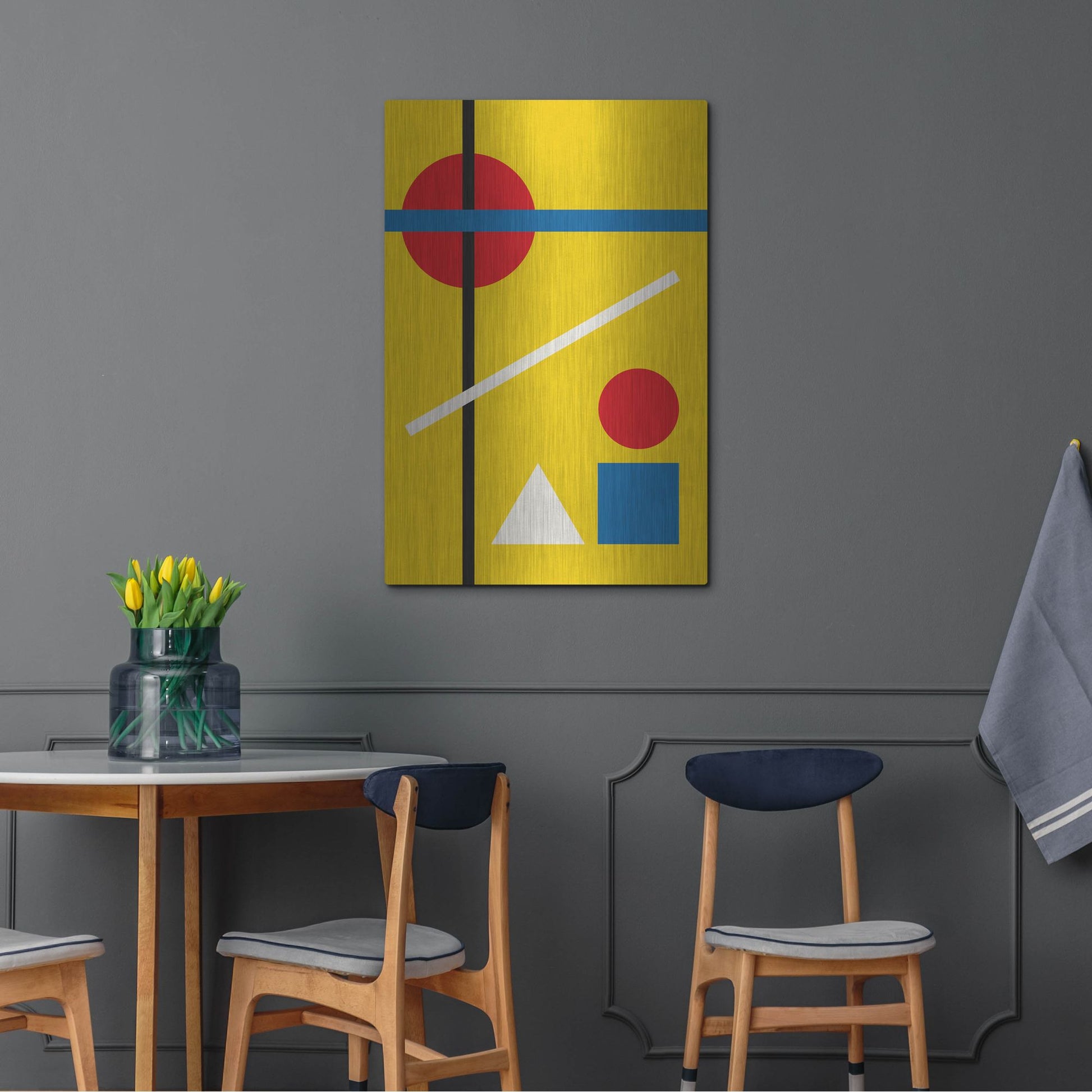 Luxe Metal Art 'Bauhaus 4' by Gary Williams, Metal Wall Art,24x36