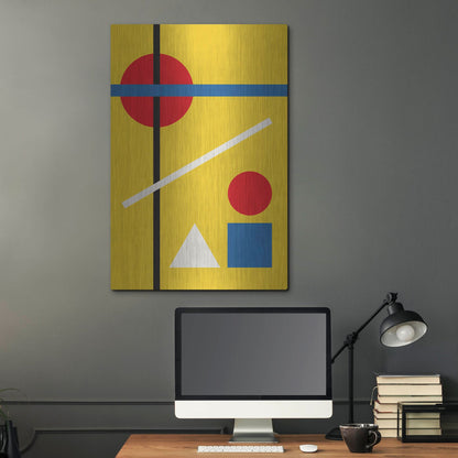 Luxe Metal Art 'Bauhaus 4' by Gary Williams, Metal Wall Art,24x36