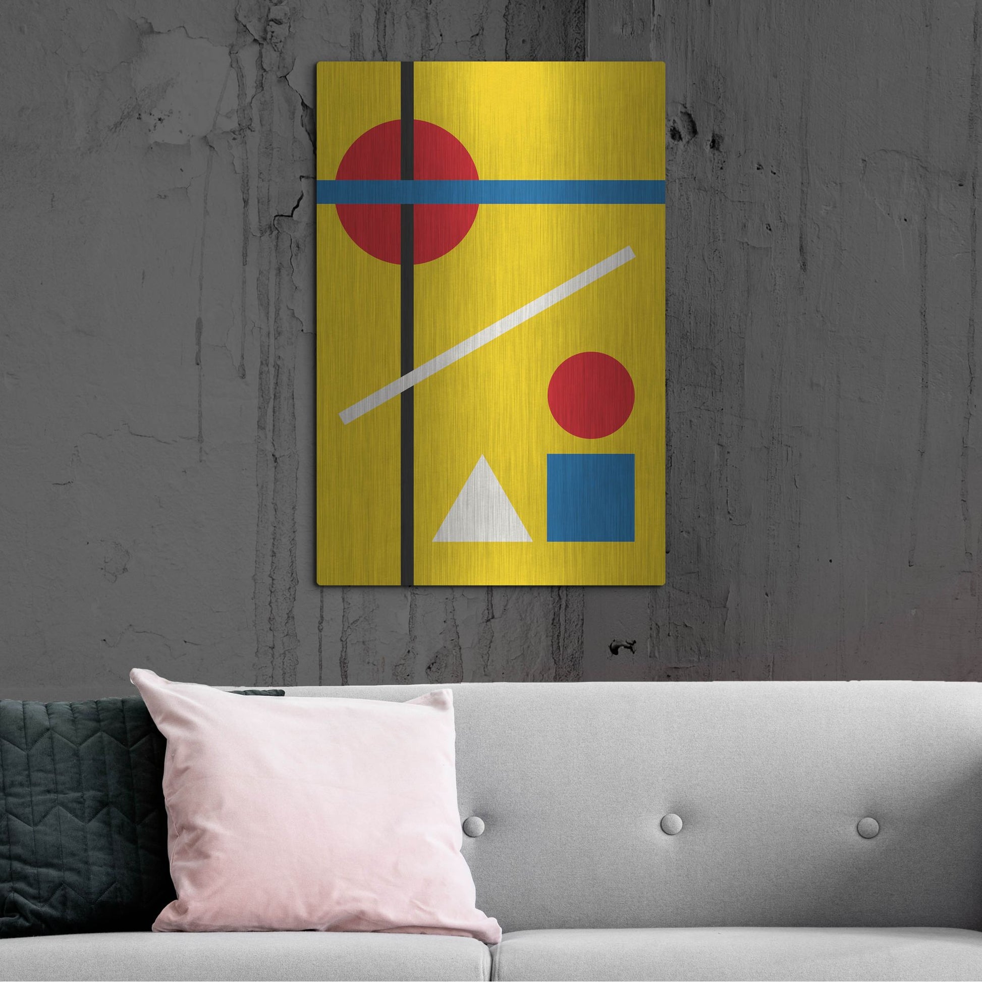 Luxe Metal Art 'Bauhaus 4' by Gary Williams, Metal Wall Art,24x36