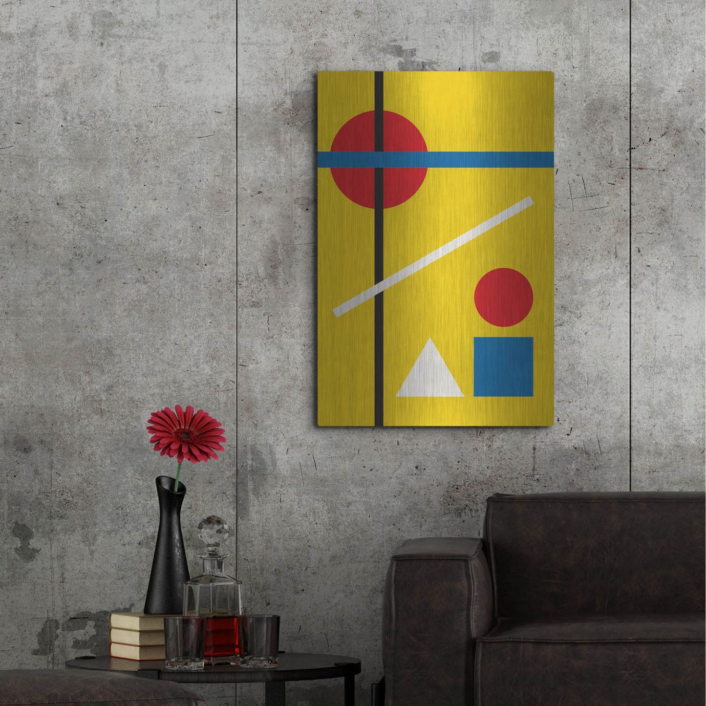 Luxe Metal Art 'Bauhaus 4' by Gary Williams, Metal Wall Art,24x36