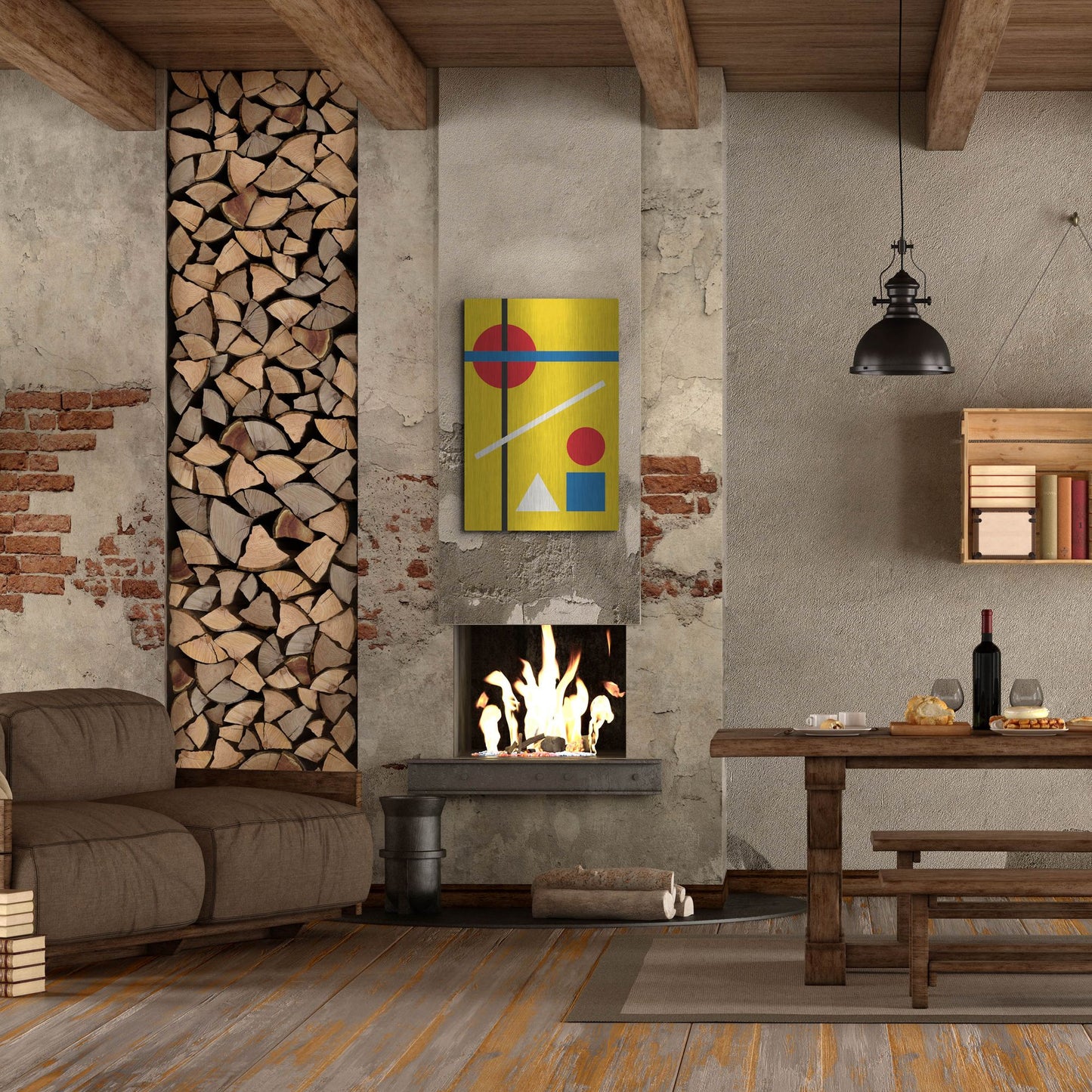 Luxe Metal Art 'Bauhaus 4' by Gary Williams, Metal Wall Art,24x36