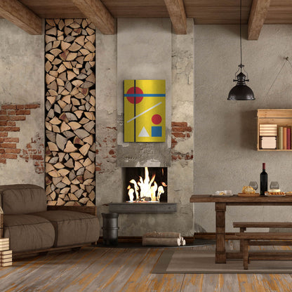 Luxe Metal Art 'Bauhaus 4' by Gary Williams, Metal Wall Art,24x36