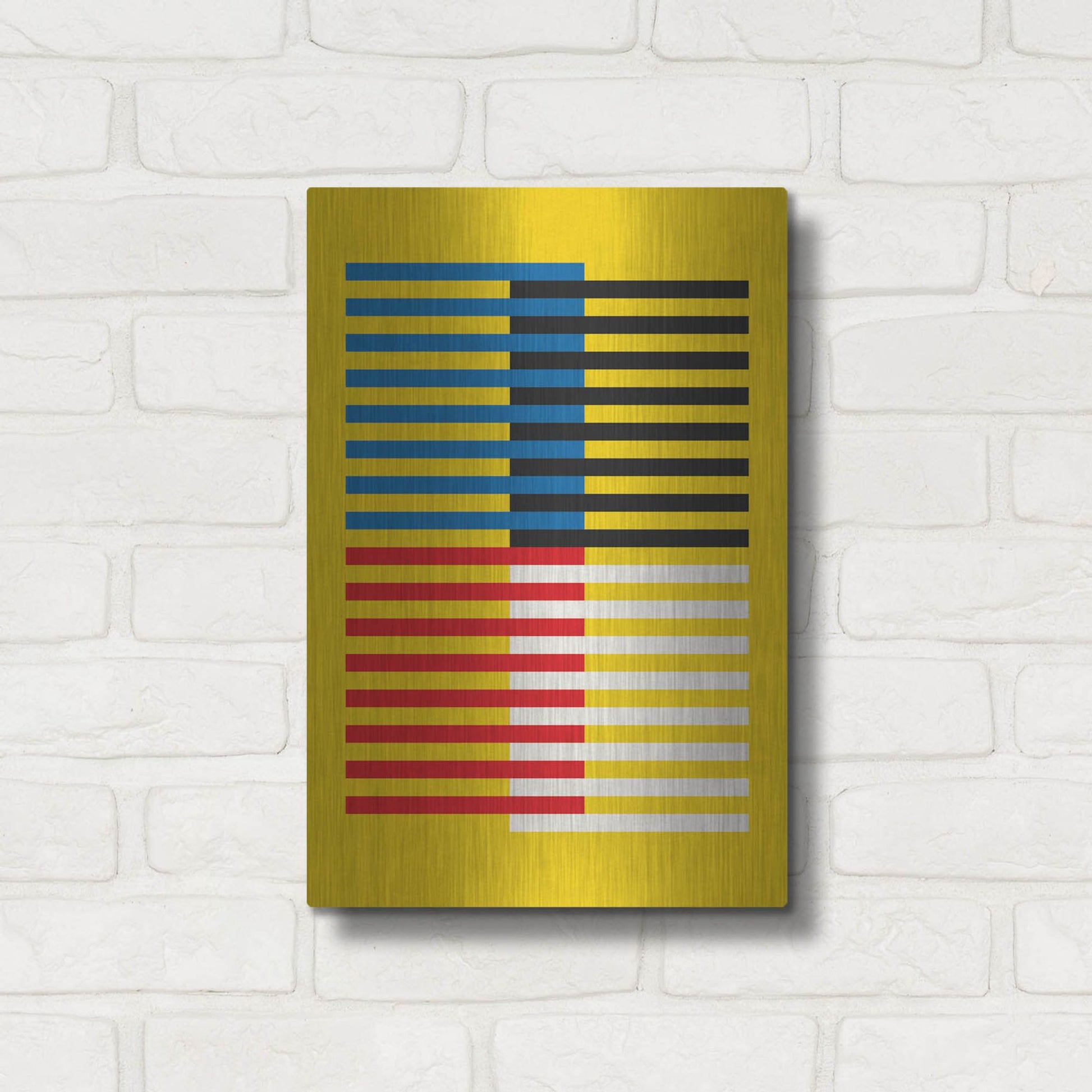 Luxe Metal Art 'Bauhaus 8' by Gary Williams, Metal Wall Art,12x16