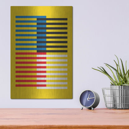 Luxe Metal Art 'Bauhaus 8' by Gary Williams, Metal Wall Art,12x16