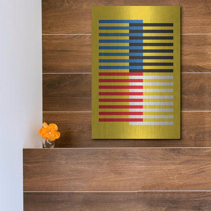 Luxe Metal Art 'Bauhaus 8' by Gary Williams, Metal Wall Art,12x16