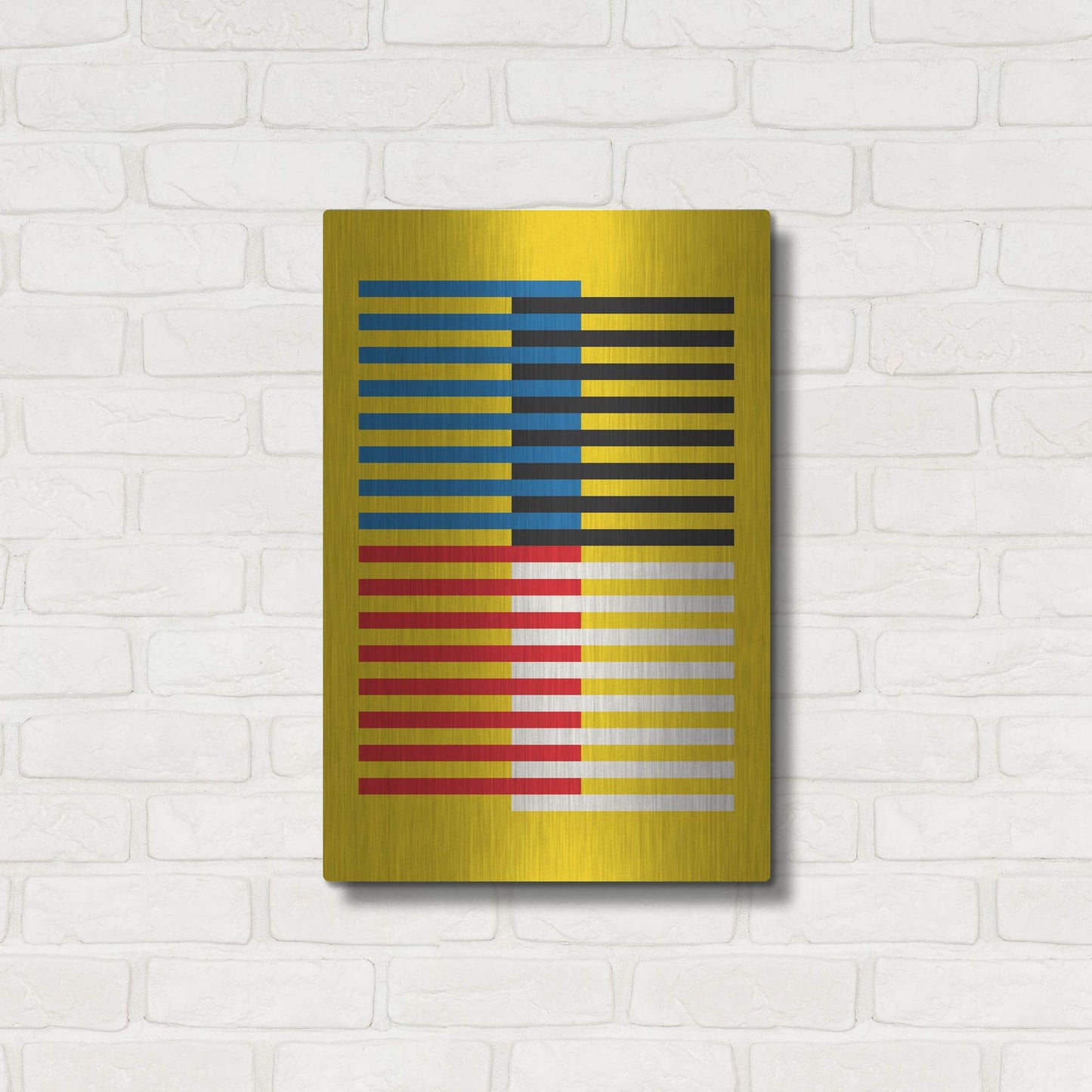 Luxe Metal Art 'Bauhaus 8' by Gary Williams, Metal Wall Art,16x24