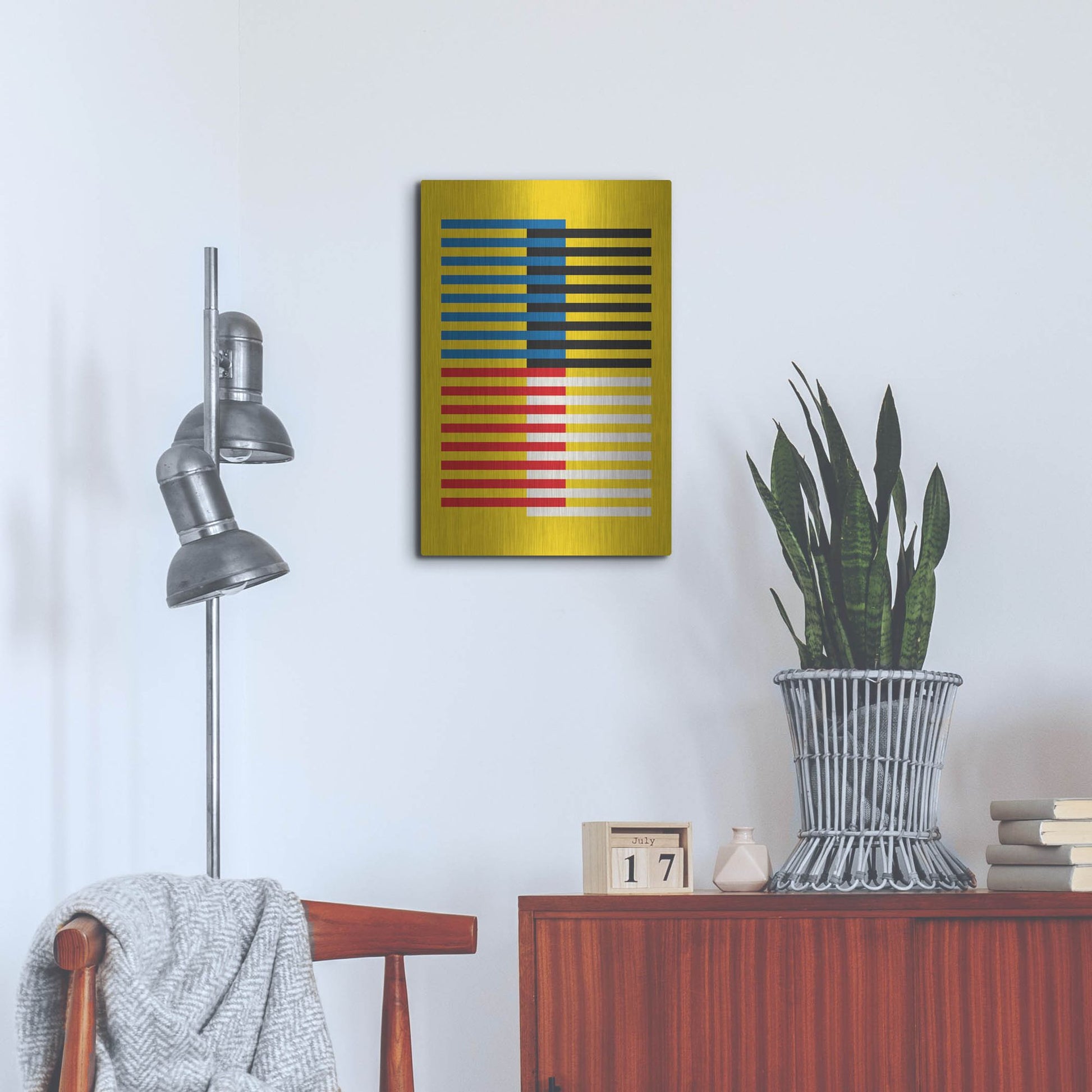 Luxe Metal Art 'Bauhaus 8' by Gary Williams, Metal Wall Art,16x24
