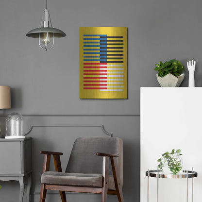 Luxe Metal Art 'Bauhaus 8' by Gary Williams, Metal Wall Art,16x24