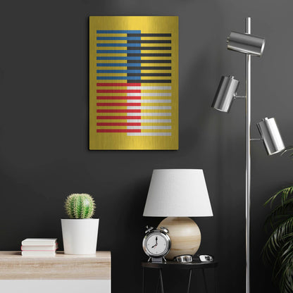 Luxe Metal Art 'Bauhaus 8' by Gary Williams, Metal Wall Art,16x24