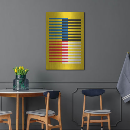 Luxe Metal Art 'Bauhaus 8' by Gary Williams, Metal Wall Art,24x36