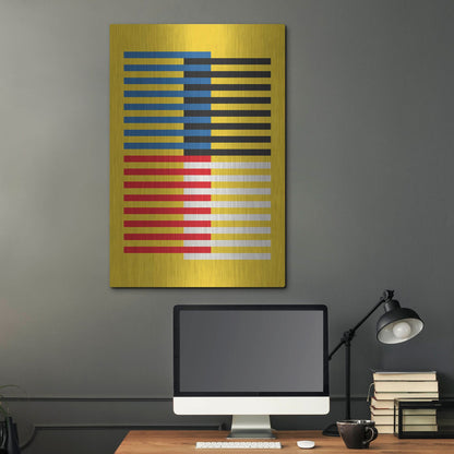 Luxe Metal Art 'Bauhaus 8' by Gary Williams, Metal Wall Art,24x36