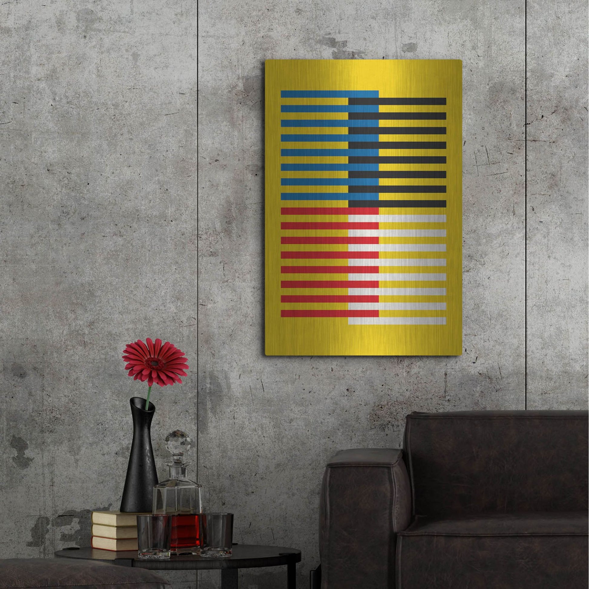 Luxe Metal Art 'Bauhaus 8' by Gary Williams, Metal Wall Art,24x36