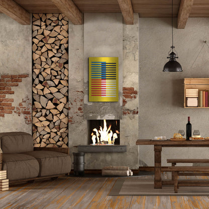 Luxe Metal Art 'Bauhaus 8' by Gary Williams, Metal Wall Art,24x36