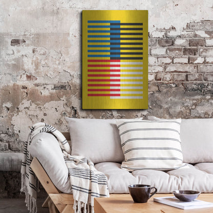 Luxe Metal Art 'Bauhaus 8' by Gary Williams, Metal Wall Art,24x36