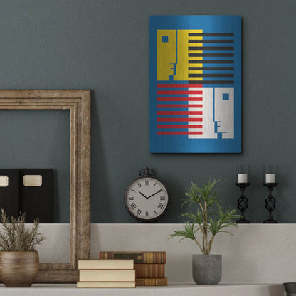 Luxe Metal Art 'Bauhaus 9' by Gary Williams, Metal Wall Art,12x16