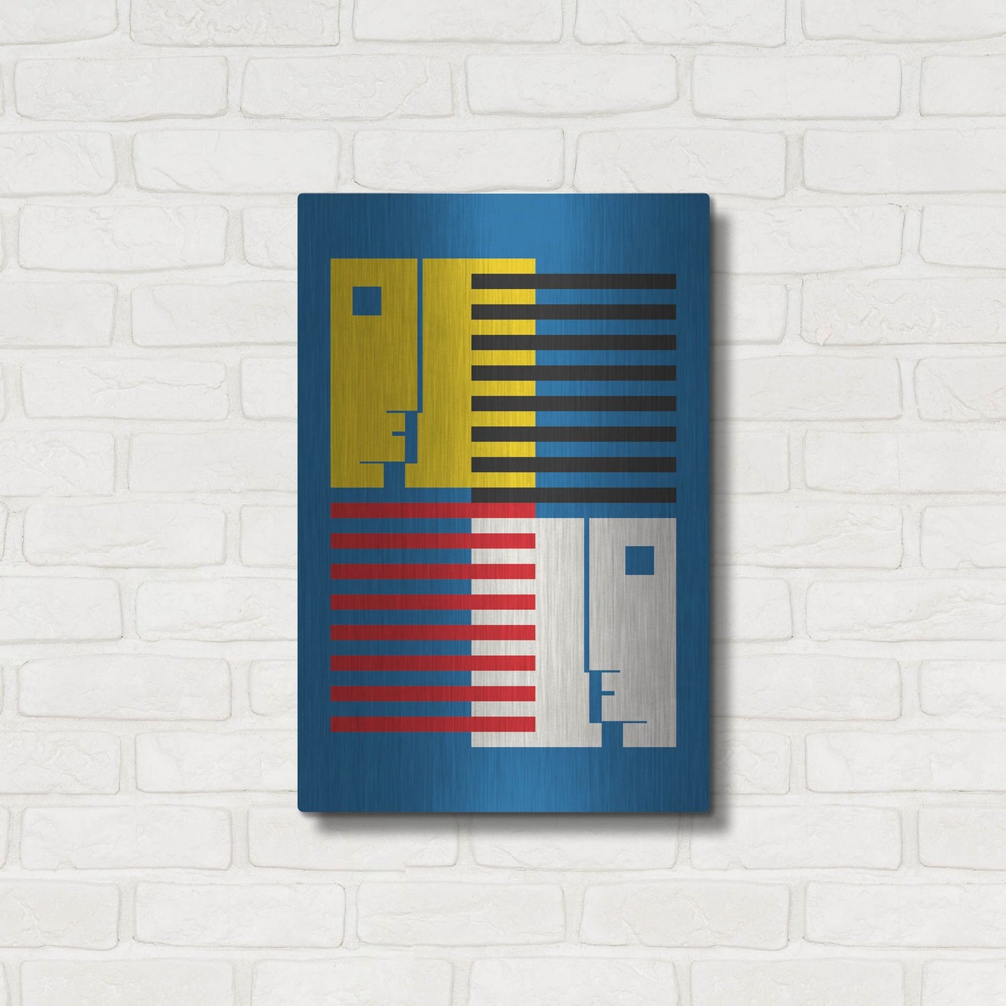 Luxe Metal Art 'Bauhaus 9' by Gary Williams, Metal Wall Art,16x24