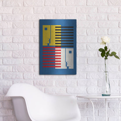 Luxe Metal Art 'Bauhaus 9' by Gary Williams, Metal Wall Art,16x24