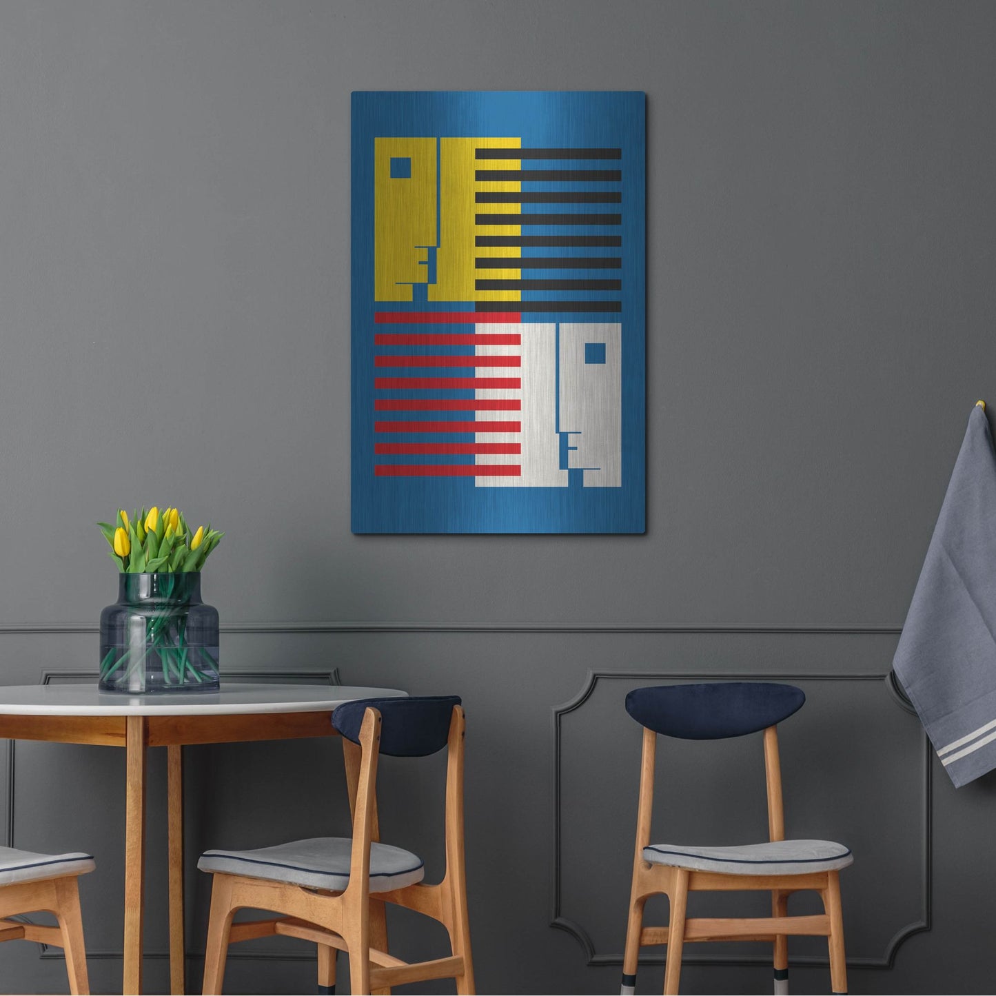 Luxe Metal Art 'Bauhaus 9' by Gary Williams, Metal Wall Art,24x36