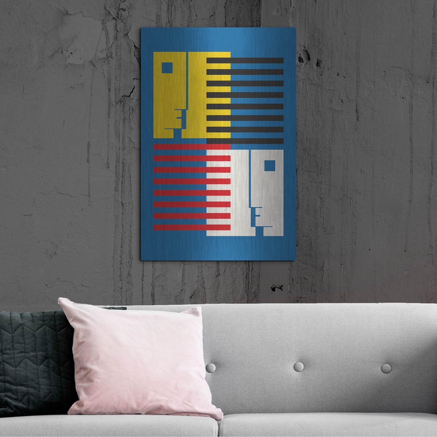 Luxe Metal Art 'Bauhaus 9' by Gary Williams, Metal Wall Art,24x36