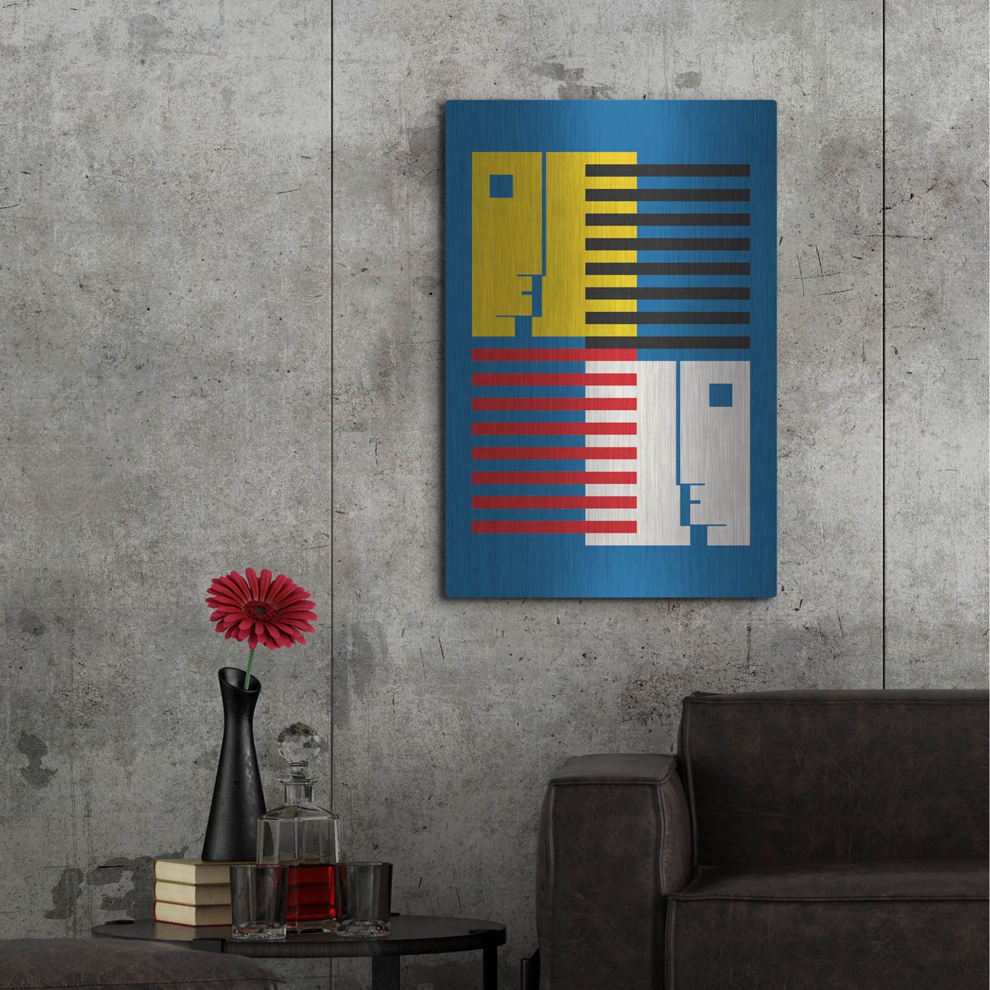 Luxe Metal Art 'Bauhaus 9' by Gary Williams, Metal Wall Art,24x36