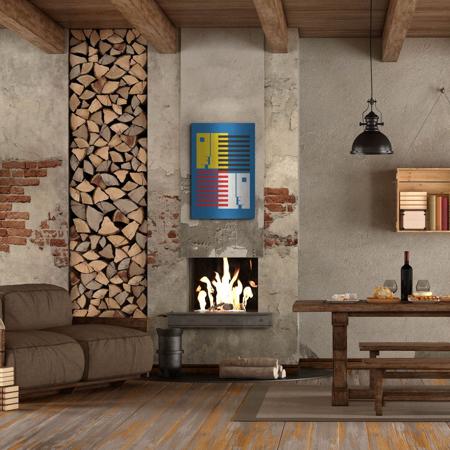 Luxe Metal Art 'Bauhaus 9' by Gary Williams, Metal Wall Art,24x36