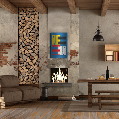 Luxe Metal Art 'Bauhaus 9' by Gary Williams, Metal Wall Art,24x36