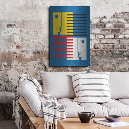 Luxe Metal Art 'Bauhaus 9' by Gary Williams, Metal Wall Art,24x36