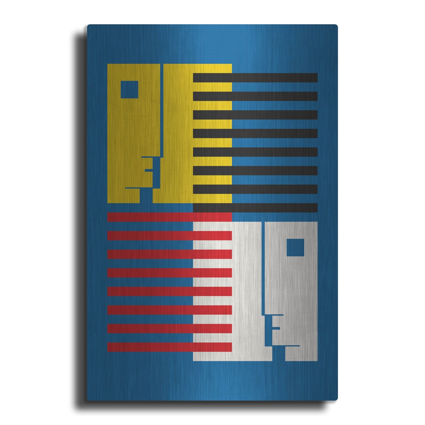 Luxe Metal Art 'Bauhaus 9' by Gary Williams, Metal Wall Art