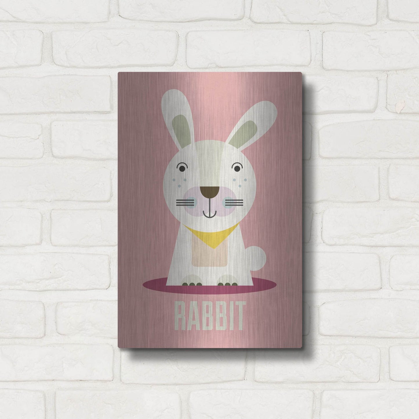 Luxe Metal Art 'Rabbit Kids Nursery' by Gary Williams, Metal Wall Art,12x16