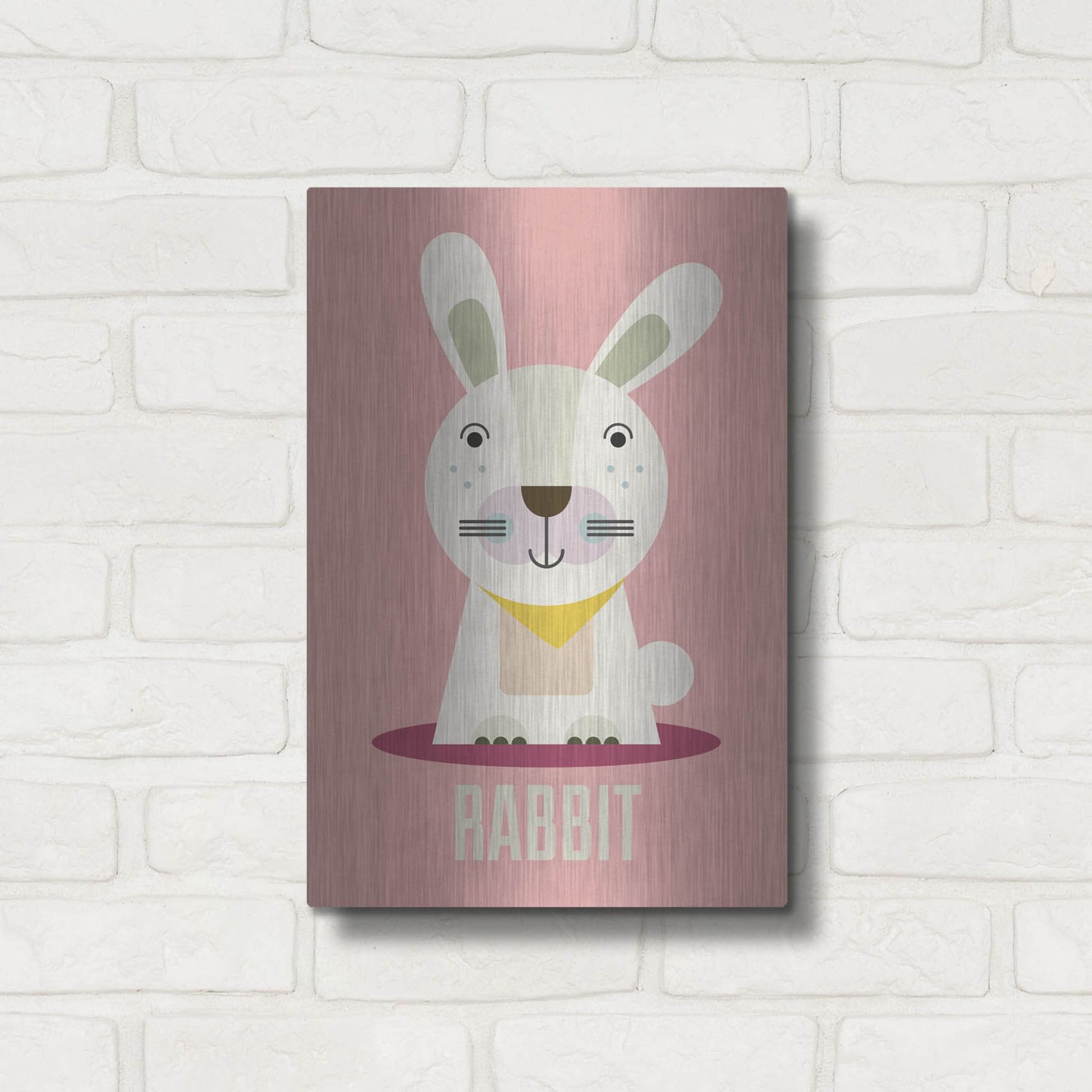 Luxe Metal Art 'Rabbit Kids Nursery' by Gary Williams, Metal Wall Art,12x16