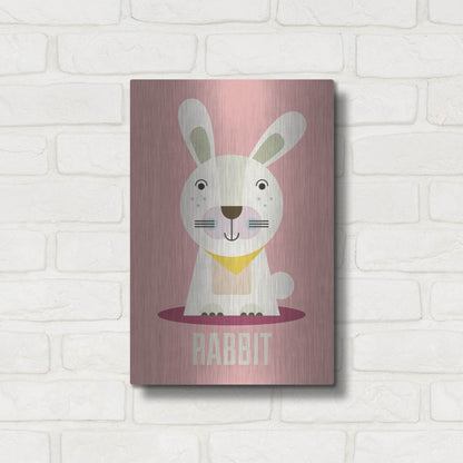 Luxe Metal Art 'Rabbit Kids Nursery' by Gary Williams, Metal Wall Art,12x16