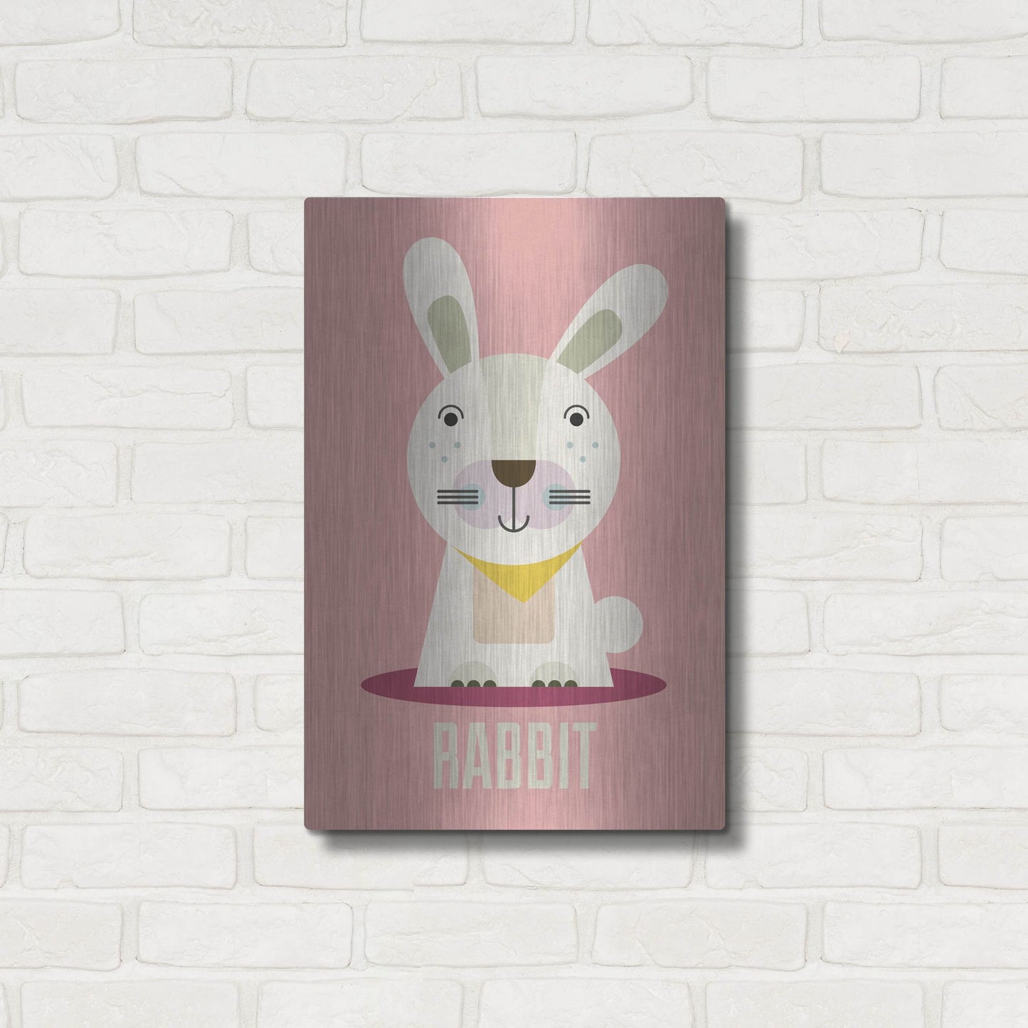 Luxe Metal Art 'Rabbit Kids Nursery' by Gary Williams, Metal Wall Art,16x24