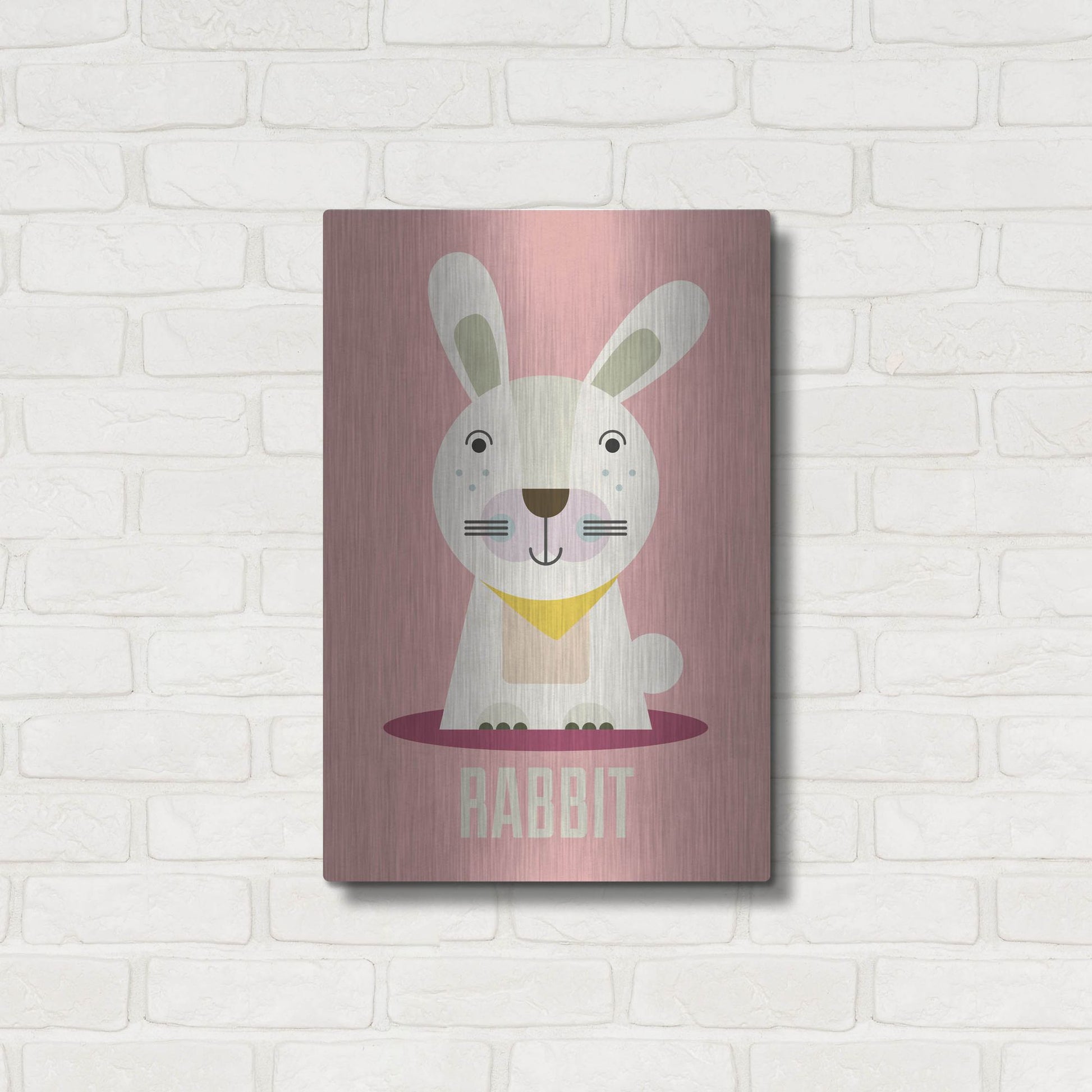 Luxe Metal Art 'Rabbit Kids Nursery' by Gary Williams, Metal Wall Art,16x24