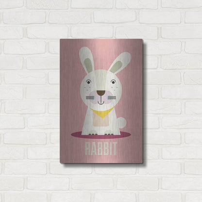 Luxe Metal Art 'Rabbit Kids Nursery' by Gary Williams, Metal Wall Art,16x24