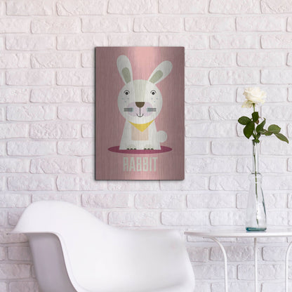 Luxe Metal Art 'Rabbit Kids Nursery' by Gary Williams, Metal Wall Art,16x24