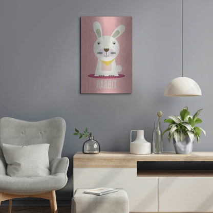 Luxe Metal Art 'Rabbit Kids Nursery' by Gary Williams, Metal Wall Art,16x24