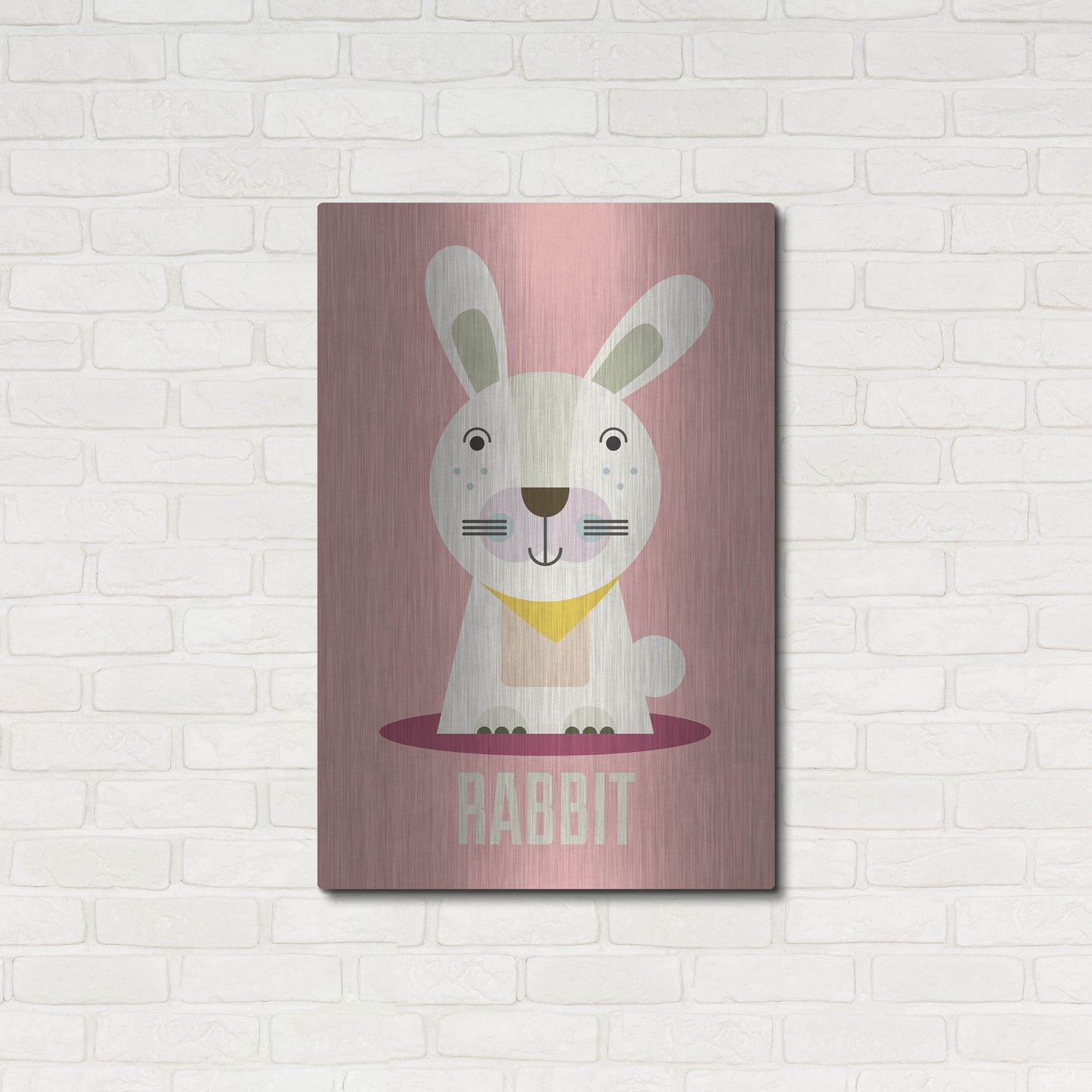 Luxe Metal Art 'Rabbit Kids Nursery' by Gary Williams, Metal Wall Art,24x36