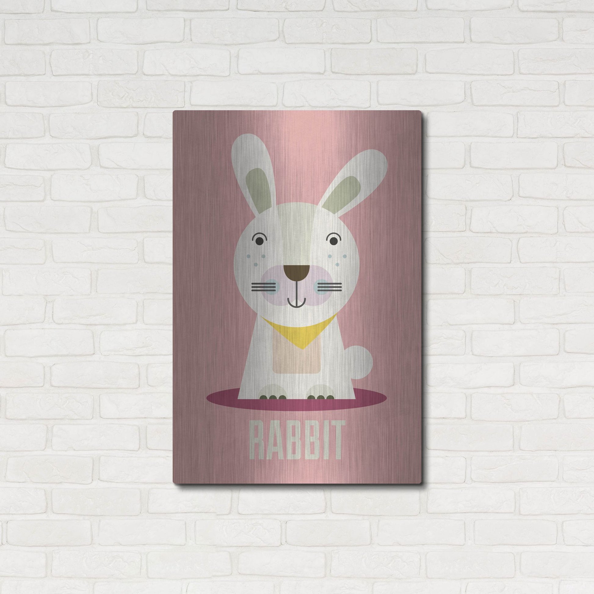 Luxe Metal Art 'Rabbit Kids Nursery' by Gary Williams, Metal Wall Art,24x36