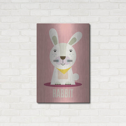 Luxe Metal Art 'Rabbit Kids Nursery' by Gary Williams, Metal Wall Art,24x36