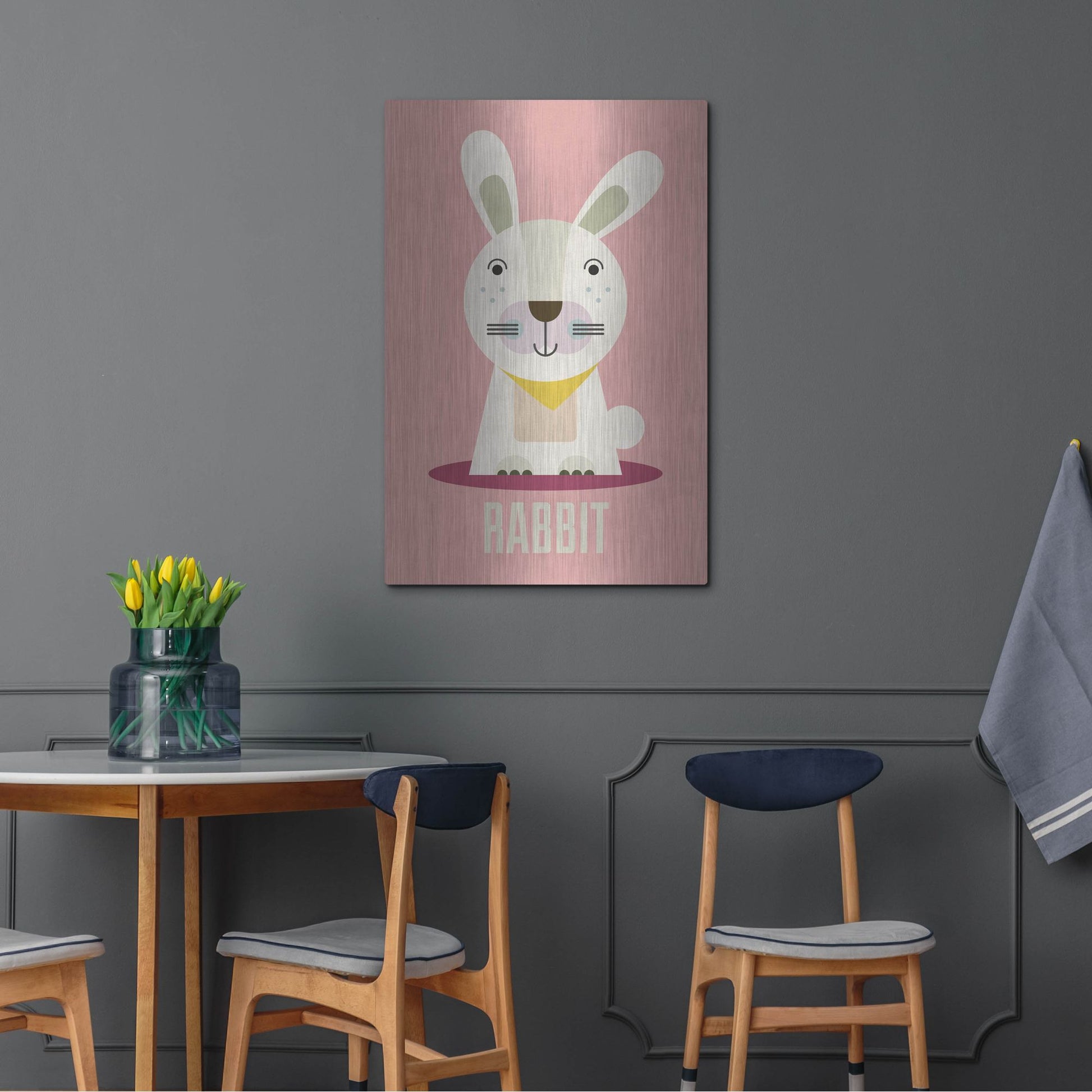 Luxe Metal Art 'Rabbit Kids Nursery' by Gary Williams, Metal Wall Art,24x36
